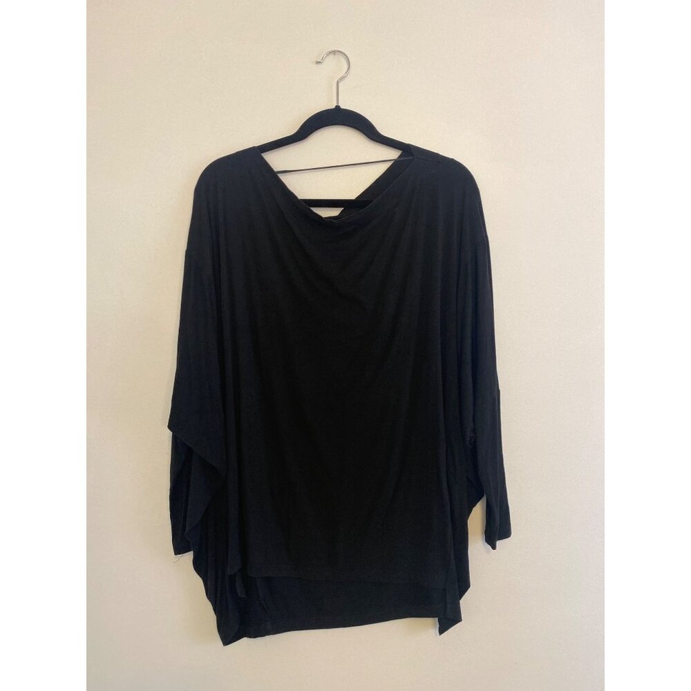 Wishlist Women's Black Batwing Style Top Loose Fit 3/4 Sleeve Size M/L